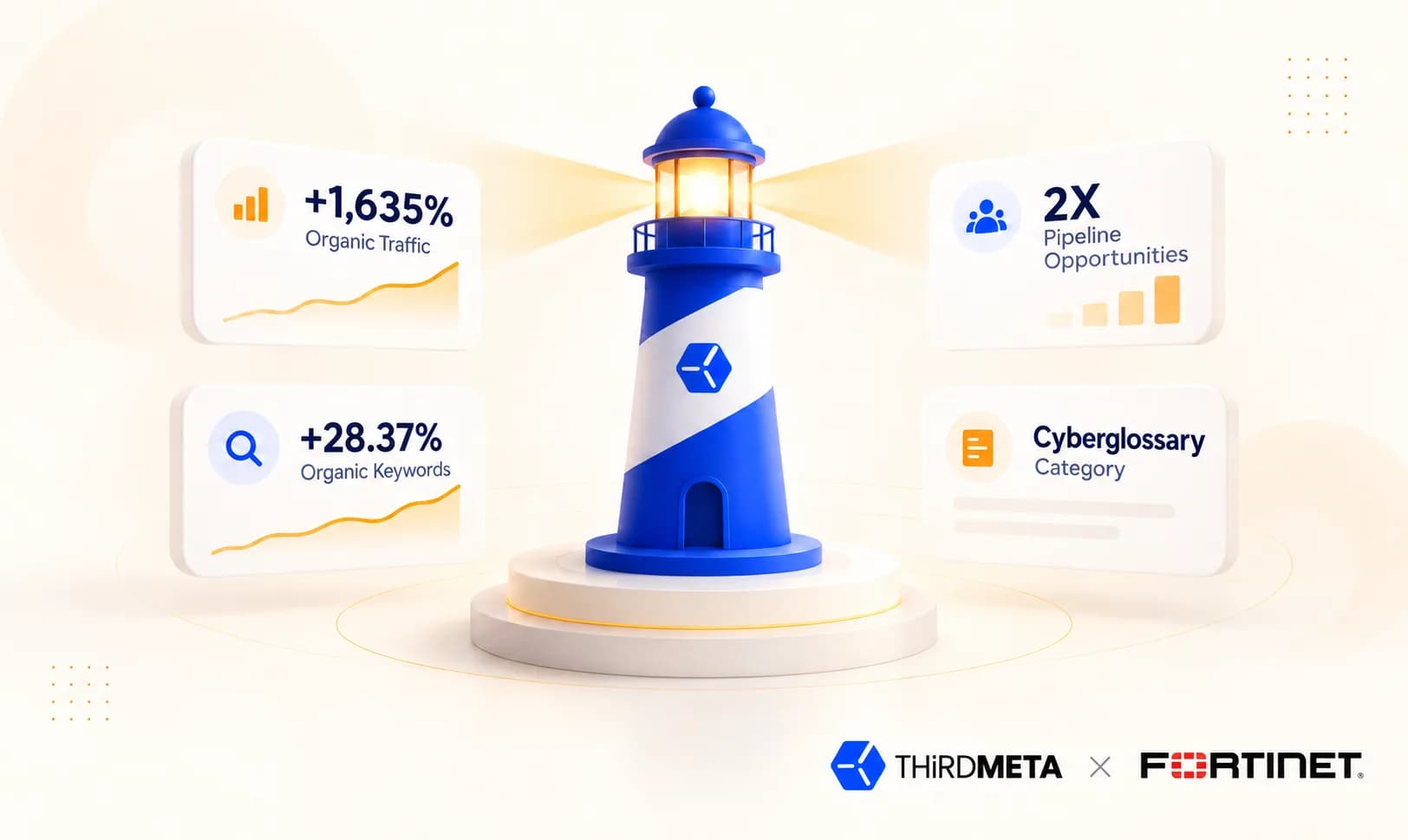 Fortinet x ThirdMeta case study: 0.6% to 87% AI citation share