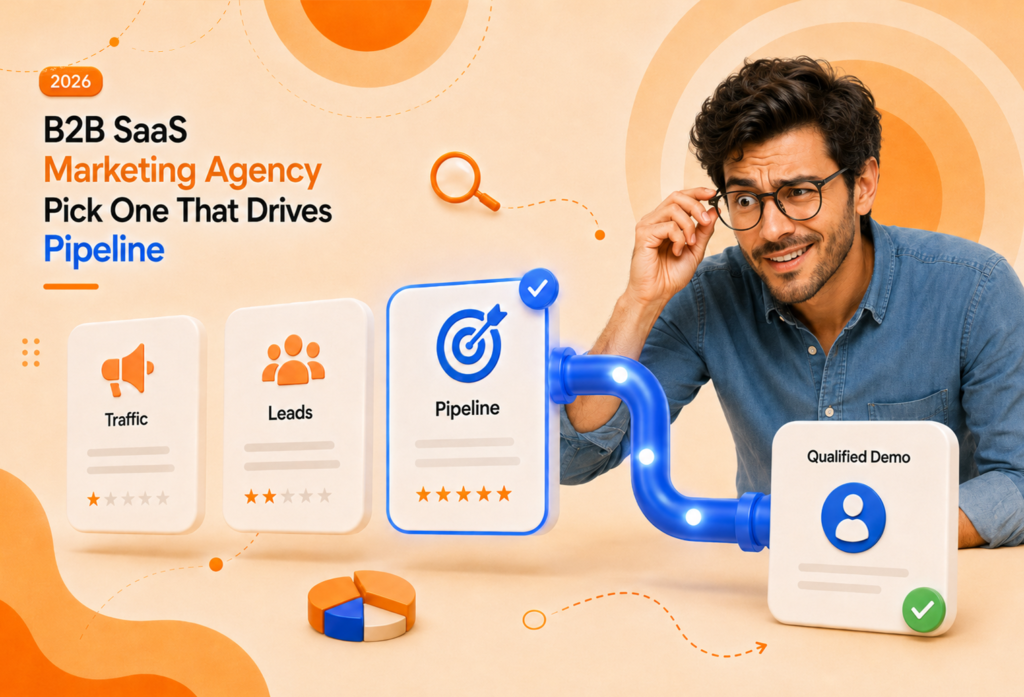 B2B SaaS marketing agency comparison showing pipeline growth, qualified demo generation and lead strategy