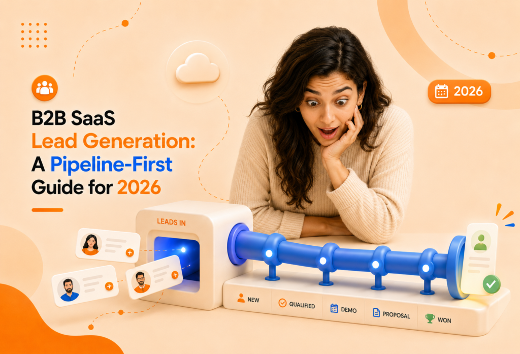 B2B SaaS lead generation pipeline showing qualified demo conversion and sales funnel strategy for 2026