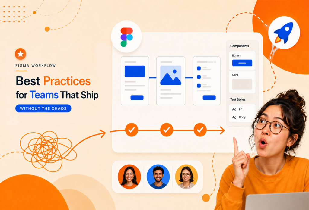 Figma workflow best practices for SaaS product teams using structured design systems and clean handoffs