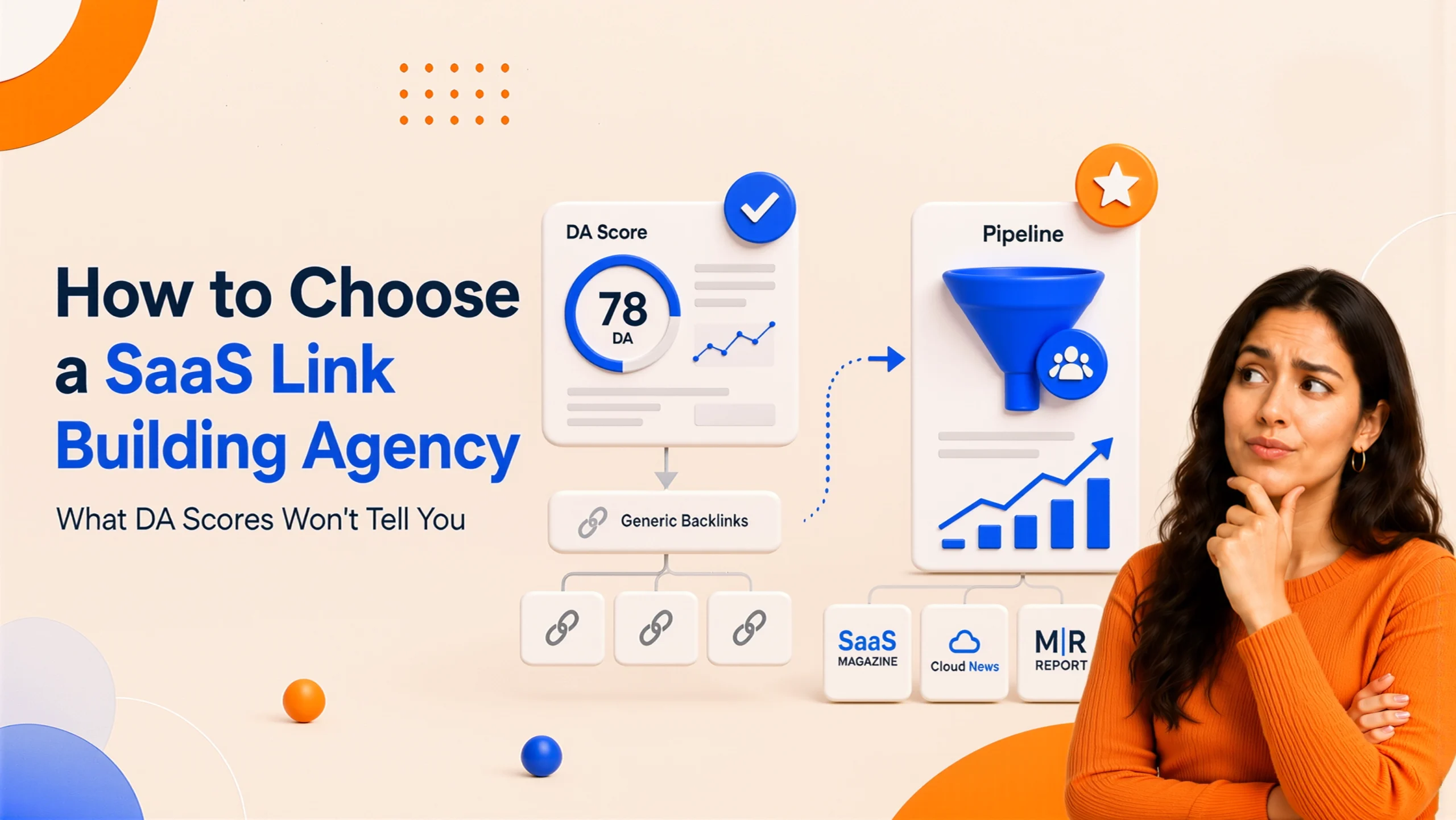 SaaS link building agency framework connecting ICP-relevant backlinks, referral traffic, and qualified pipeline