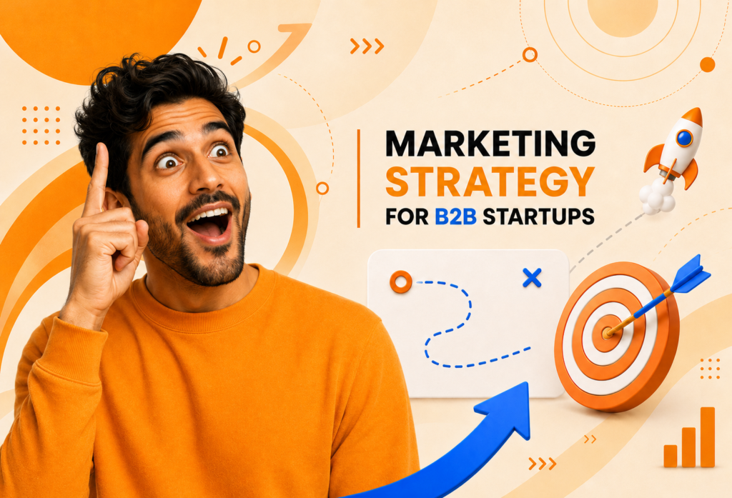 Marketing strategy for B2B startups showing pipeline growth, ICP targeting and startup GTM planning