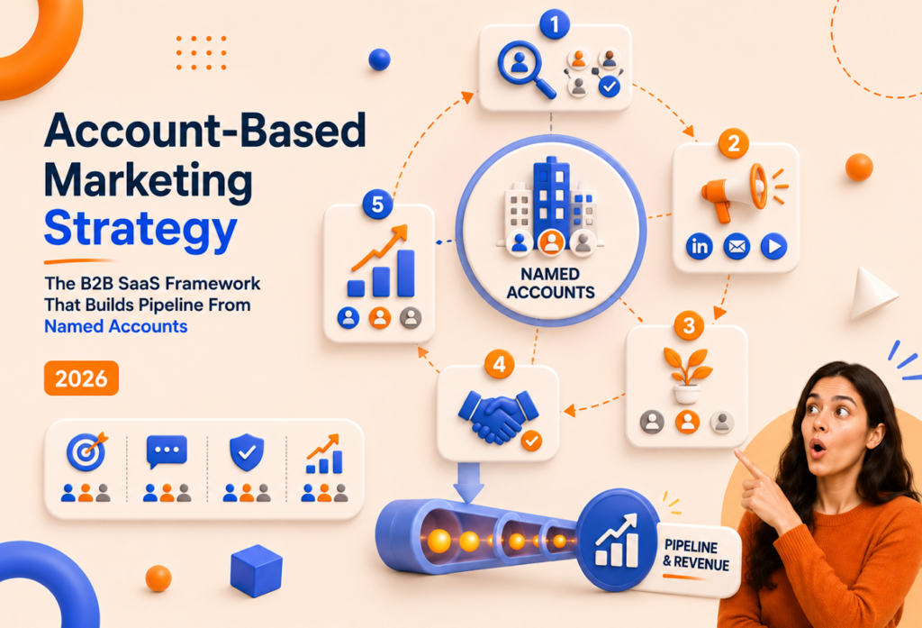 Account-based marketing strategy targeting named accounts and buying committees for B2B SaaS pipeline